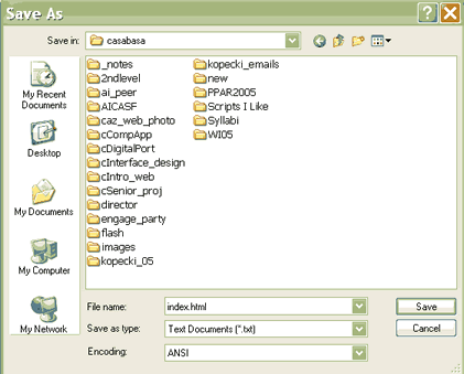 graphic of handcoded html page